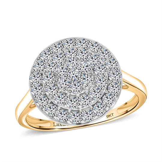 LUXURIANT DIAMOND - Lab Grown Diamant SI-GH SGL zertifiziert Ring 375 Gold (Größe 18.00) ca. 1.00 ct