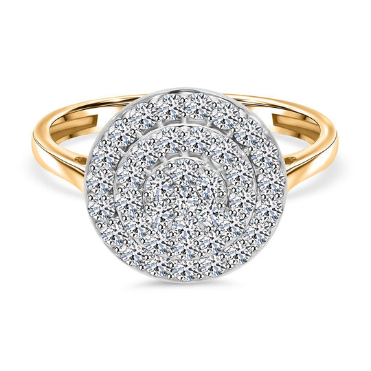 LUXURIANT DIAMOND - Lab Grown Diamant SI-GH SGL zertifiziert Ring 375 Gold (Größe 18.00) ca. 1.00 ct