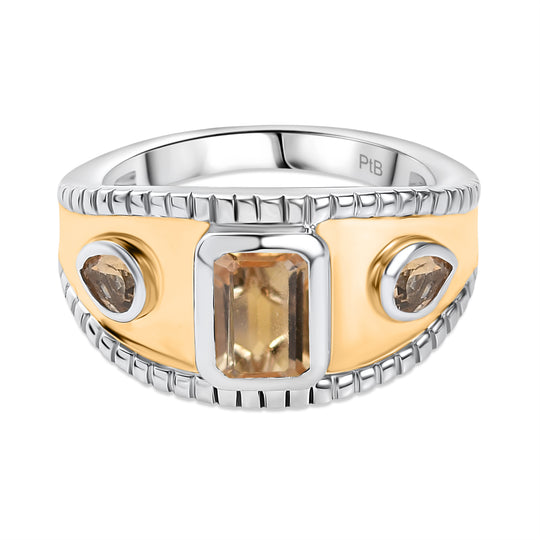 Citrin Ring Nickelfreies Messing (Größe 18.00) ca. 1.27 ct