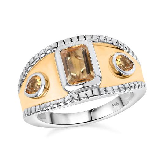 Citrin Ring Nickelfreies Messing (Größe 18.00) ca. 1.27 ct