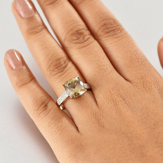 LUXORO AAA Turkizit, Weißer Diamant AGI zertifiziert Ring 585 Gold (Größe 19.00) ca. 5.22 ct