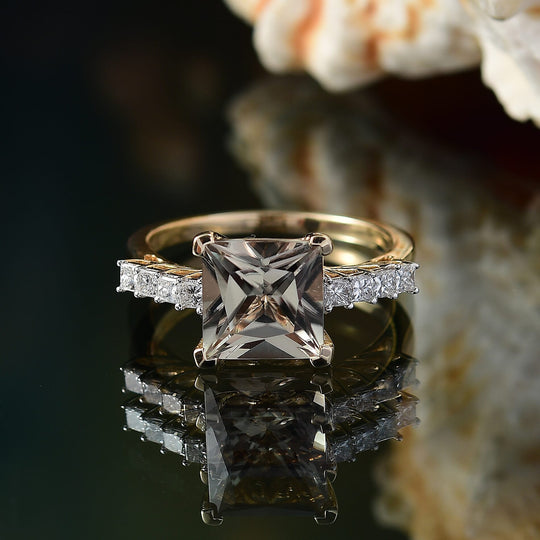 LUXORO AAA Turkizit, Weißer Diamant AGI zertifiziert Ring 585 Gold (Größe 19.00) ca. 4.41 ct