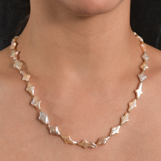 AAA Süßwasser Perle Halskette, 45+5cm, 925 Silber 750 Gelbgold Vermeil