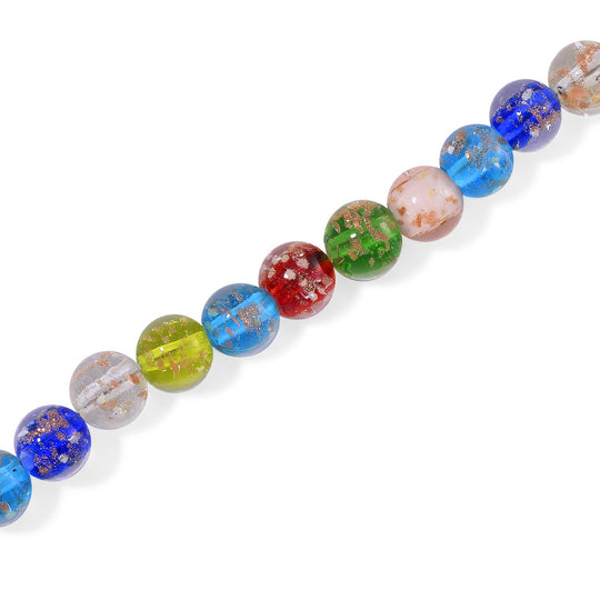 Mehrfarbiges Murano-Stil Glas Halskette ca. 50 cm+ 5 cm Extender, Standard