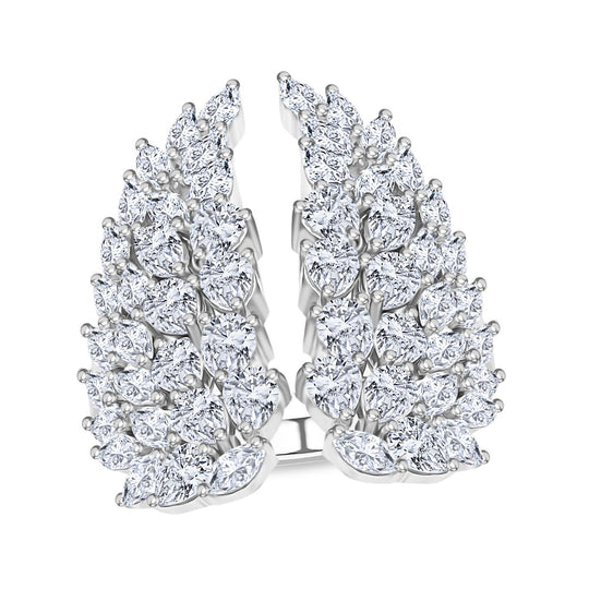 GP Herz Kollektion - Weißer Zirkon Ring 925 Silber rhodiniert (Größe 19.00) ca. 7.44 ct