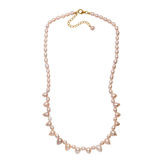 AA mehrfarbige Süßwasser Perle Halskette, 45+5cm, 925 Silber 750 Gelbgold Vermeil
