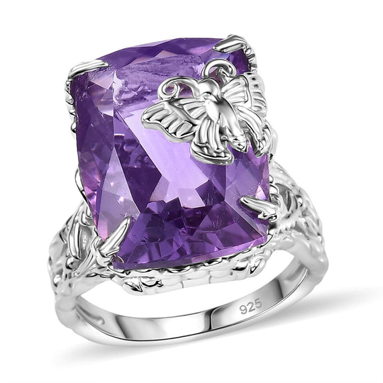 Rosa Amethyst Ring 925 Silber rhodiniert (Größe 18.00) ca. 14,83 ct