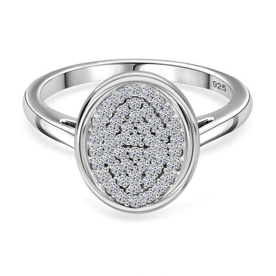 LUXURIANT DIAMOND - Lab Grown Diamant SI-GH SGL zertifiziert Ring 925 Silber rhodiniert (Größe 21.00) ca. 0.50 ct