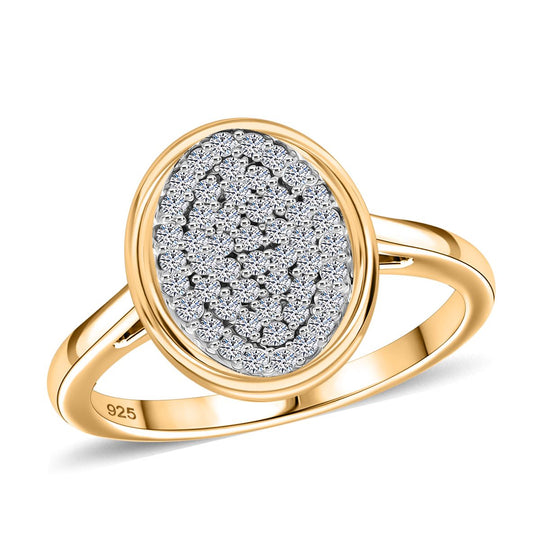 LUXURIANT DIAMOND - Lab Grown Diamant SI-GH SGL zertifiziert Ring 925 Silber rhodiniert (Größe 21.00) ca. 0.50 ct