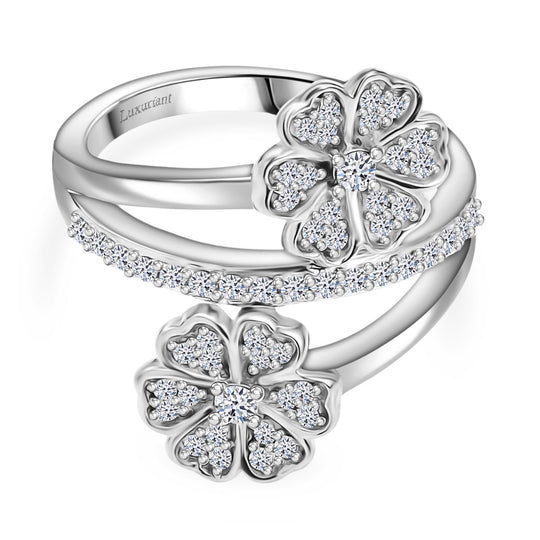LUXURIANT DIAMOND - Lab Grown Diamant SI-GH Ring 925 Silber rhodiniert (Größe 18.00) ca. 0.50 ct