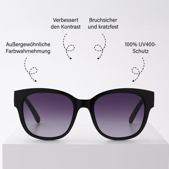 Sole & Luce, Swiss Eyewear, U400 Schutz Sonnenbrille, Schwarz