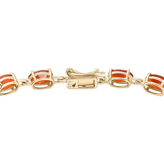 AAAA Blaze Feueropal Armband ca. 19 cm 375 Gold ca. 6.53 ct