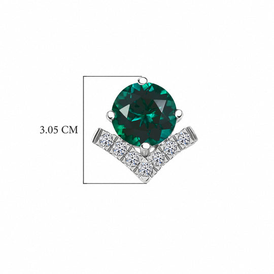 AAA Lab Grown Smaragd, Lab Grown Diamant AGI zertifiziert Ohrringe 417 Gold ca. 4.20 ct