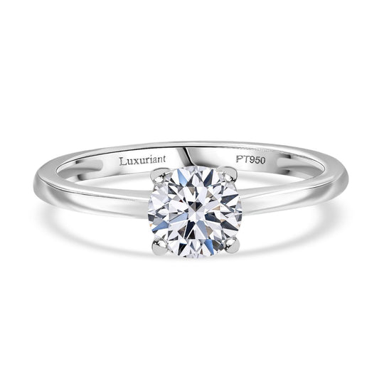 LUXURIANT DIAMOND - Lab Grown Diamant D-IF IGI zertifiziert Ring 950 Platin (Größe 21.00) ca. 1.00 ct