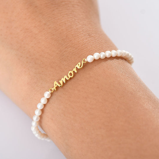 GP Amore Kollektion - Perle, Kanchanaburi Blauer Saphir Armband ca. 19 cm 925 Silber 750 Gelbgold Vermeil
