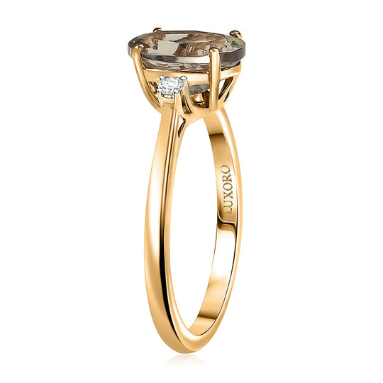 LUXORO AAA Turkizit, Weißer Diamant AGI zertifiziert Ring 585 Gold (Größe 17.00) ca. 2.10 ct