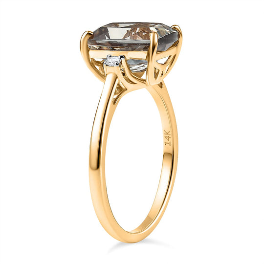 LUXORO AAA Turkizit, Weißer Diamant AGI zertifiziert Ring 585 Gold (Größe 17.00) ca. 3.60 ct