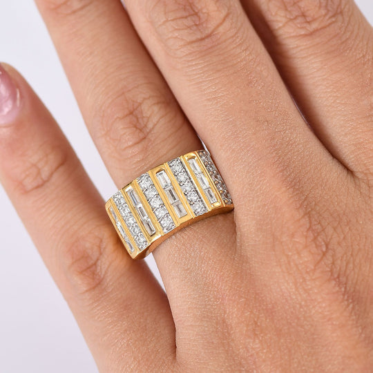 LUXURIANT DIAMOND - Lab Grown Diamant SI-GH SGL zertifiziert Ring 925 Silber (Größe 17.00) ca. 1,00 ct
