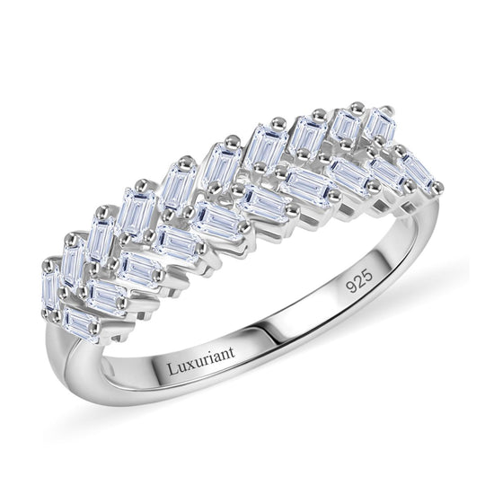 LUXURIANT DIAMOND - Lab Grown Diamant SI Ring 925 Silber rhodiniert (Größe 19.00) ca. 0.56 ct