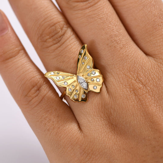 LUXURIANT DIAMOND - Lab Grown Diamant SI Ring 925 Silber 750 Gelbgold Vermeil (Größe 21.00) ca. 0.25 ct