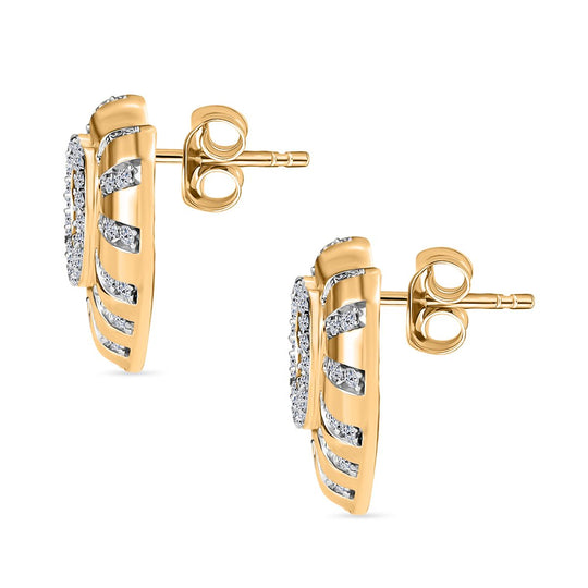 LUXURIANT DIAMOND - Lab Grown Diamant SI-GH Ohrringe 925 Silber 750 Gelbgold Vermeil ca. 0.50 ct