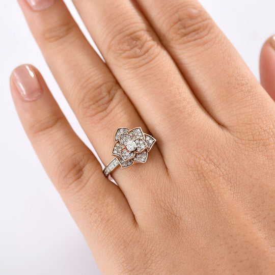 LUXURIANT DIAMOND - Lab Grown Diamant SI-GH Ring 925 Silber (Größe 17.00) ca. 0.50 ct