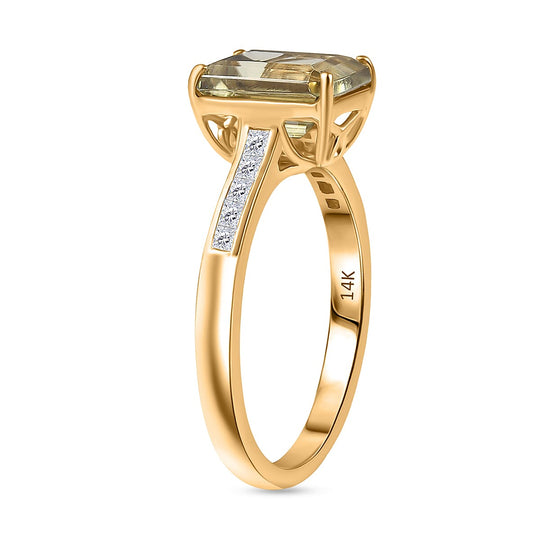 LUXORO AAA Turkizit, Weißer Diamant AGI zertifiziert Ring 585 Gold (Größe 17.00) ca. 3.22 ct