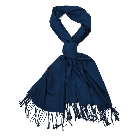 Eleganter Schal mit Fransen, 65x180 cm, Rubinrot