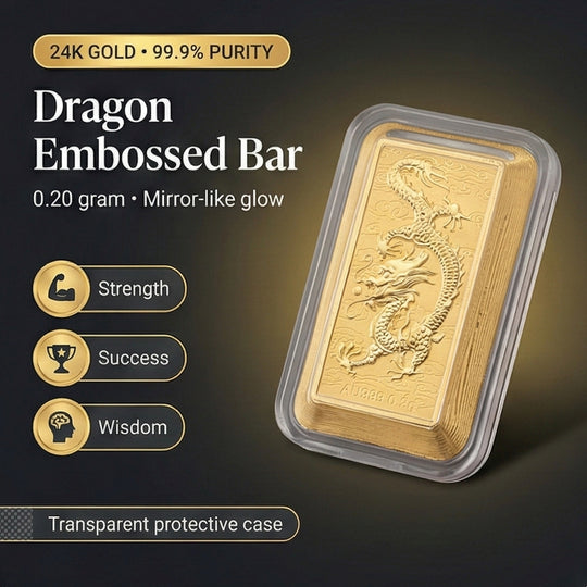 999er Goldfolie mit Drache, 200 mg