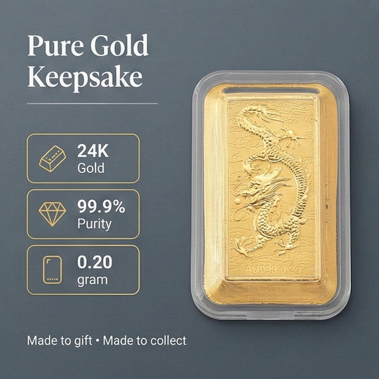 999er Goldfolie mit Drache, 200 mg