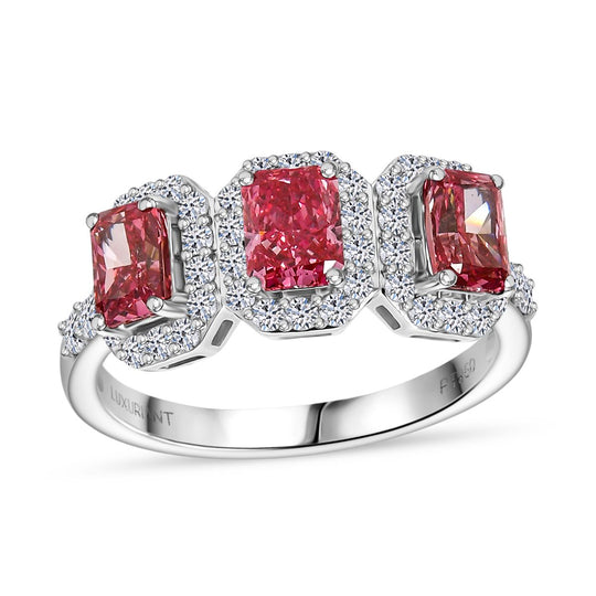 LUXURIANT DIAMOND - Lab Grown Rosa Diamant VS, Lab Grown Diamant VS-EF IGI zertifiziert Ring 950 Platin (Größe 17.00) ca. 2.00 ct