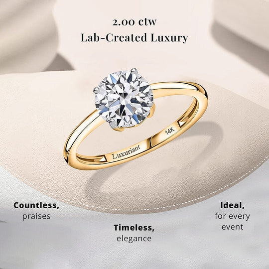 LUXURIANT DIAMOND - Lab Grown Diamant Ring 585 Gold (Größe 17.75) (7-8 Werktage Lieferzeit) ca. 2.00 ct