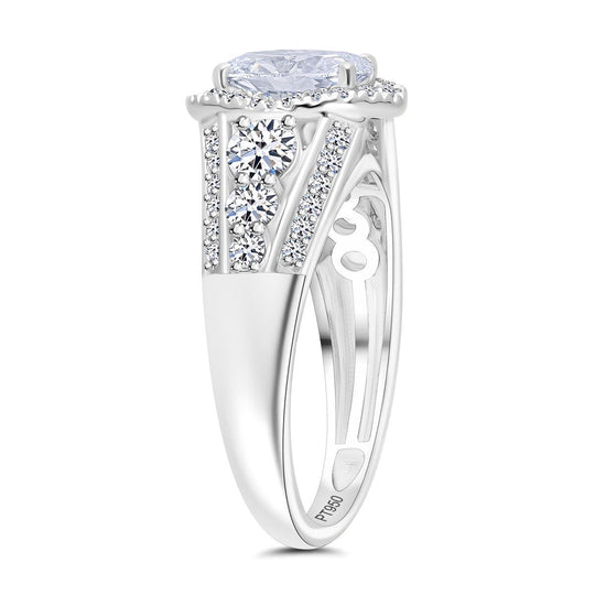 LUXURIANT DIAMOND - Lab Grown Diamant VS-GH, SGL zertifiziert Ring 950 Platin (Größe 17.00) ca. 2.00 ct