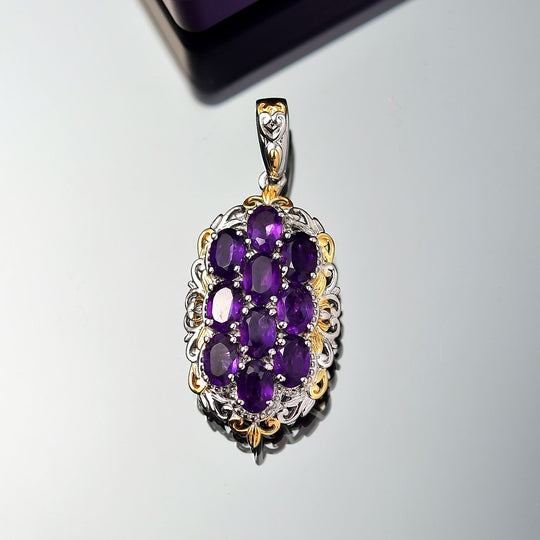Roter Granat Anhänger Messing ca. 5.75 ct