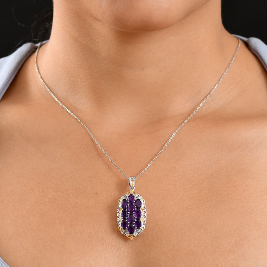 Roter Granat Anhänger Messing ca. 5.75 ct