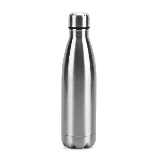 Doppelwandige Edelstahl-Trinkflasche, 500 ml, Schwarz
