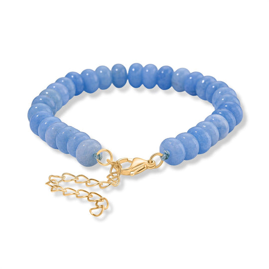 Rosa Quarzit Armband, ca. 18cm mit 5cm extender, goldfarben, ca. 80.00 ct