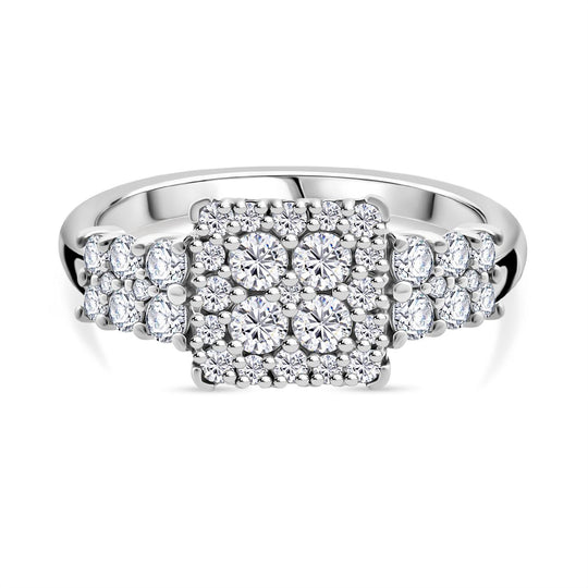 LUXURIANT DIAMOND- Lab Grown Diamant SI-GH Ring 925 Silber Rhodiniert (Größe 21.00) (10-15 Werktage Lieferzeit) ca. 1.00 ct