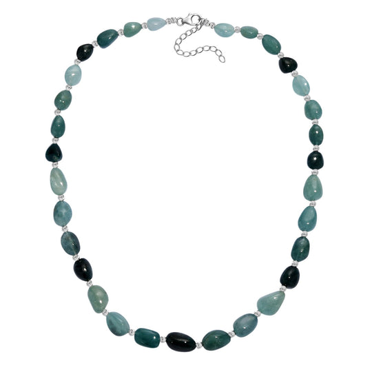 EXTREM SELTEN - Grandidierit Halskette ca. 45 cm 925 Silber rhodiniert ca. 167.00 ct