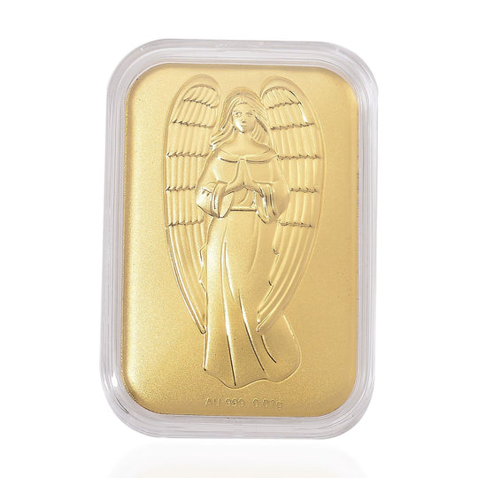 999er Goldbarren mit Engelsmotiv