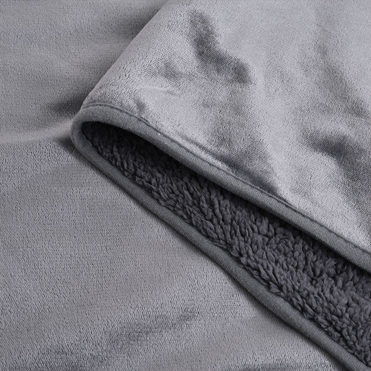 Doppellagige wasserdichte Decke aus Flanell und Sherpa, 150x200 cm, Pink