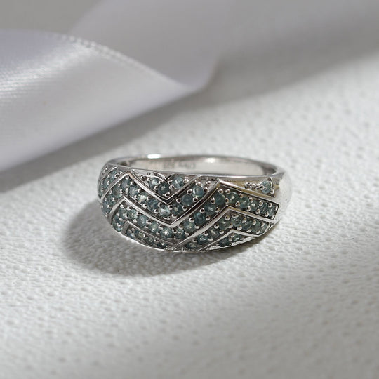 D'Joy Alexandrit Ring 925 Silber rhodiniert (Größe 21.00) ca. 0,69 ct