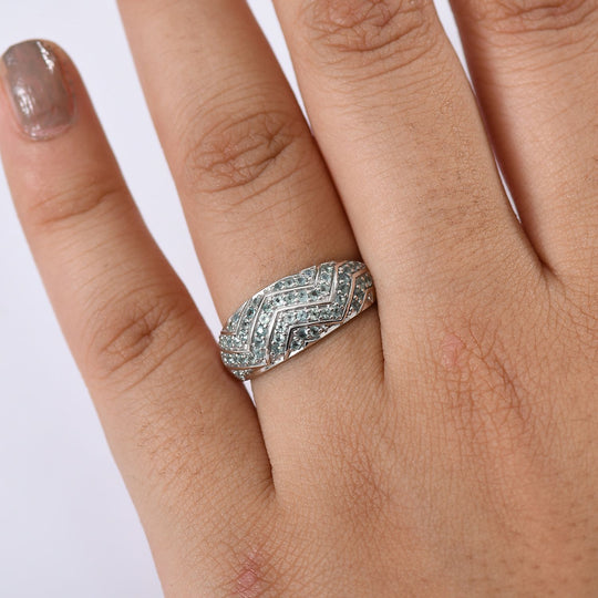 D'Joy Alexandrit Ring 925 Silber rhodiniert (Größe 21.00) ca. 0,69 ct