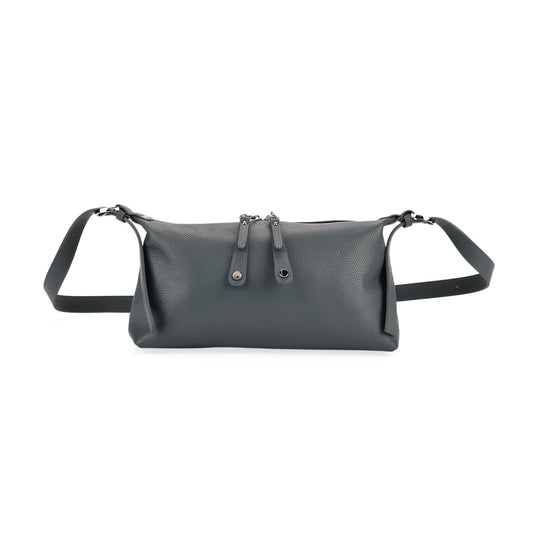 Crossbody-Bag aus Echtleder im Soft-Design, 30x8x16 cm, Burgunder