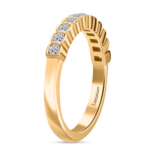 LUXURIANT DIAMOND - Lab Grown Diamant SI-GH Ring 925 Silber 750 Roségold Vermeil (Größe 20.00) ca. 0.25 ct