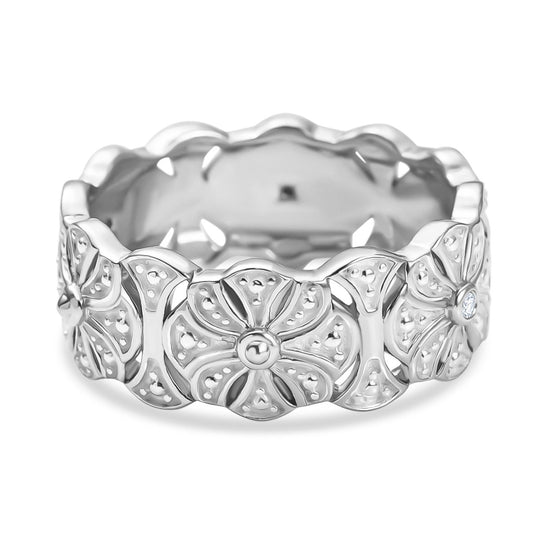 Weißer Diamant Ring 925 Silber, vergoldet (Größe 19.00)