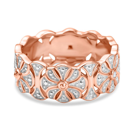 Weißer Diamant Ring 925 Silber, vergoldet (Größe 19.00)