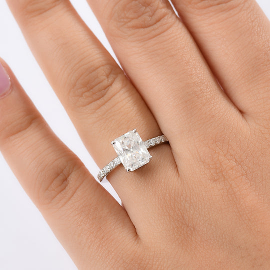D joy Moissanit Ring 925 Silber rhodiniert (Größe 20.00) ca. 2.67 ct