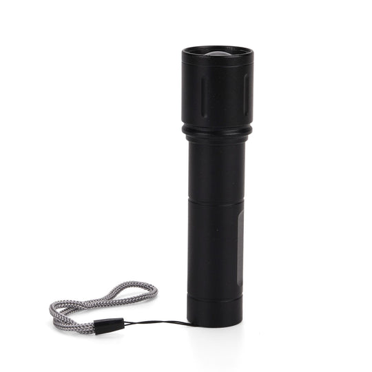 LIVMORE - 6 in 1 LED-Taschenlampen aus Metall mit SOS Funktion, wiederaufladbar, 14x3,5 cm, Rosa