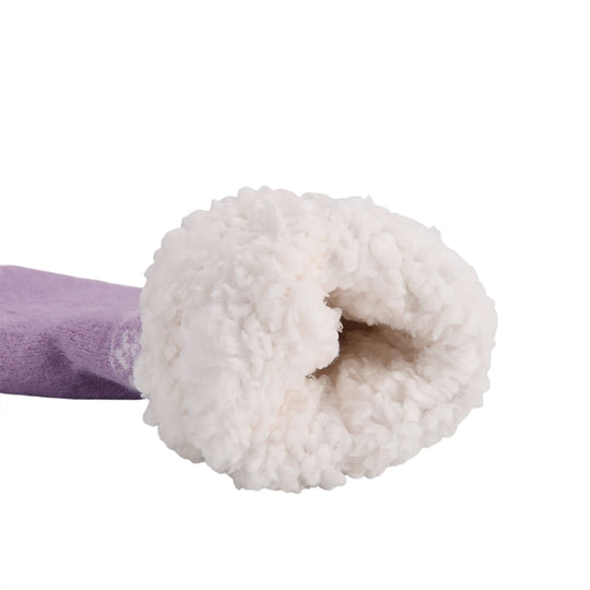 SHERPA Kuschelsocken mit Weihnachts-Design und rutschfester Sohle, Einheitsgröße, Rot
